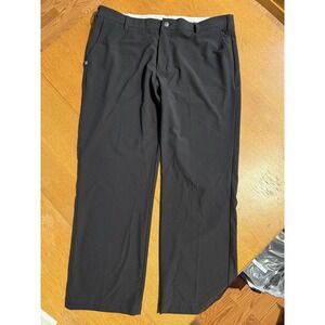 Adidas Mens Size 38x30 Black Golf Pants Performance Stretch Chino EUC